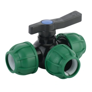 Ventil guľový plast. 32x32x32mm